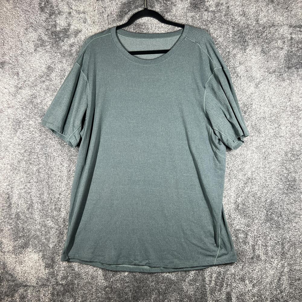 Lululemon Shirt Mens L Green Lightweight Moisture Wicking Crew Neck Jersey